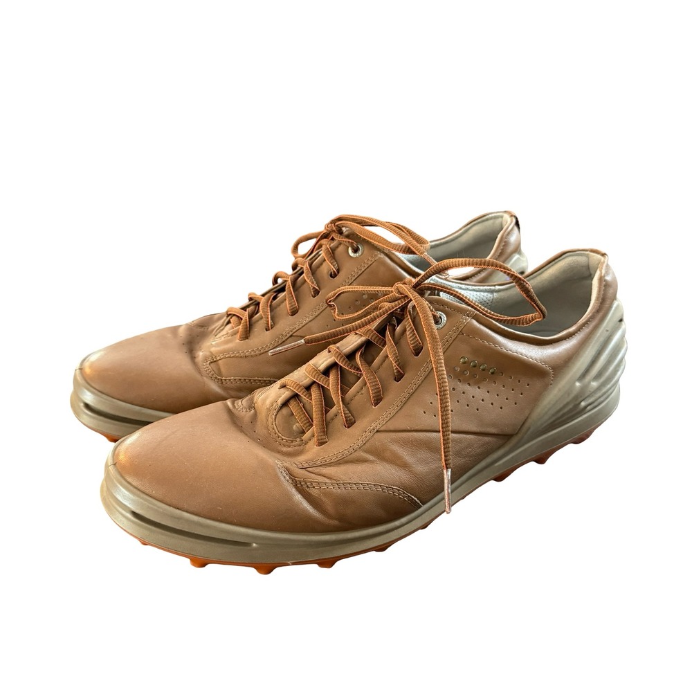 Ecco Biom Hybrid Spikeless Leather Golf Shoes Mens 47 Brown Leather